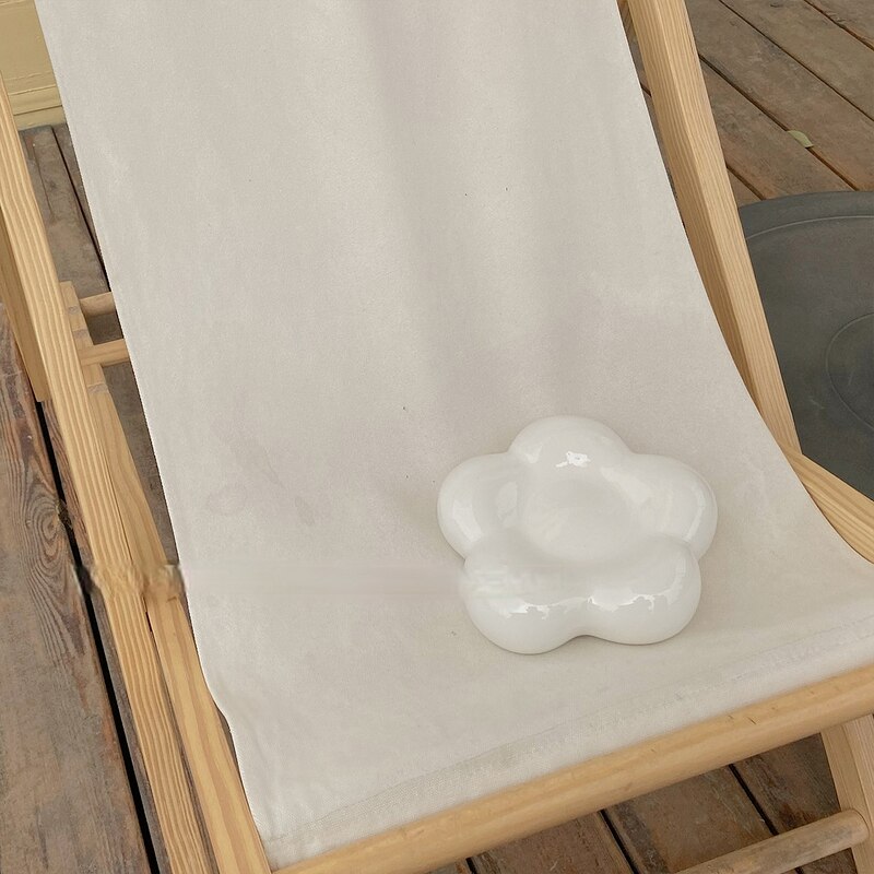 White Ceramic Cloud Plate White Ceramic Cloud Plate