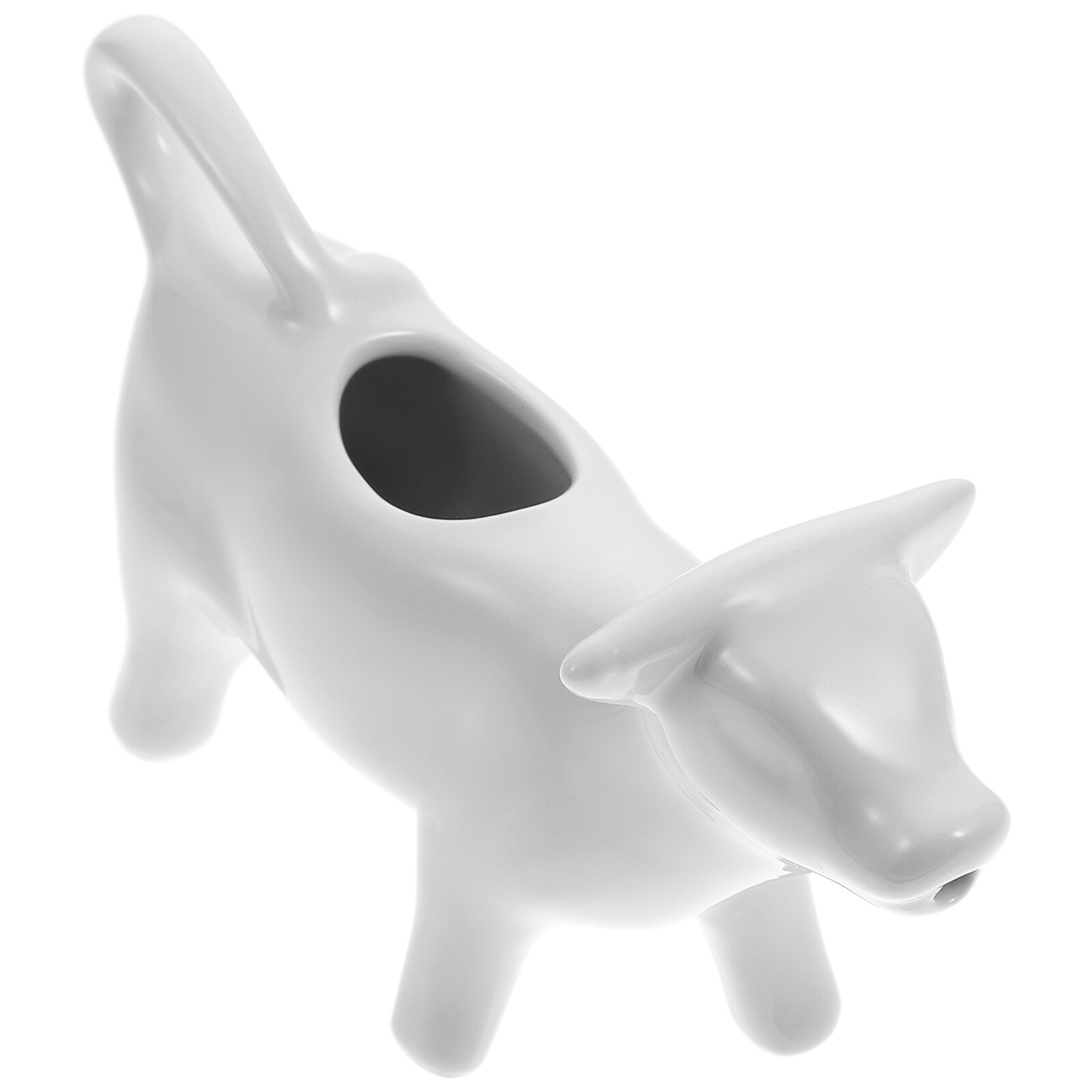 White Ceramic Cow Creamer Pitcher White Ceramic Cow Creamer Pitcher