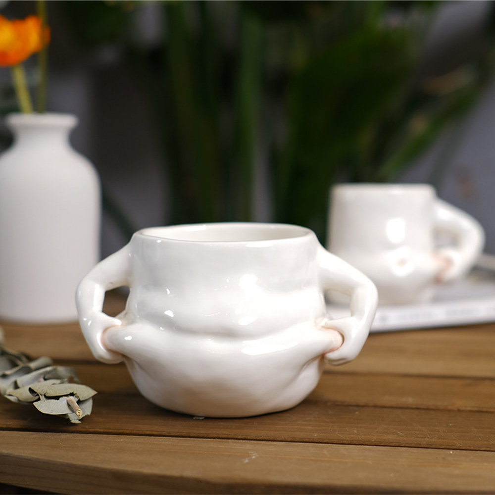 White Ceramic Fat Belly Mug White Ceramic Fat Belly Mug
