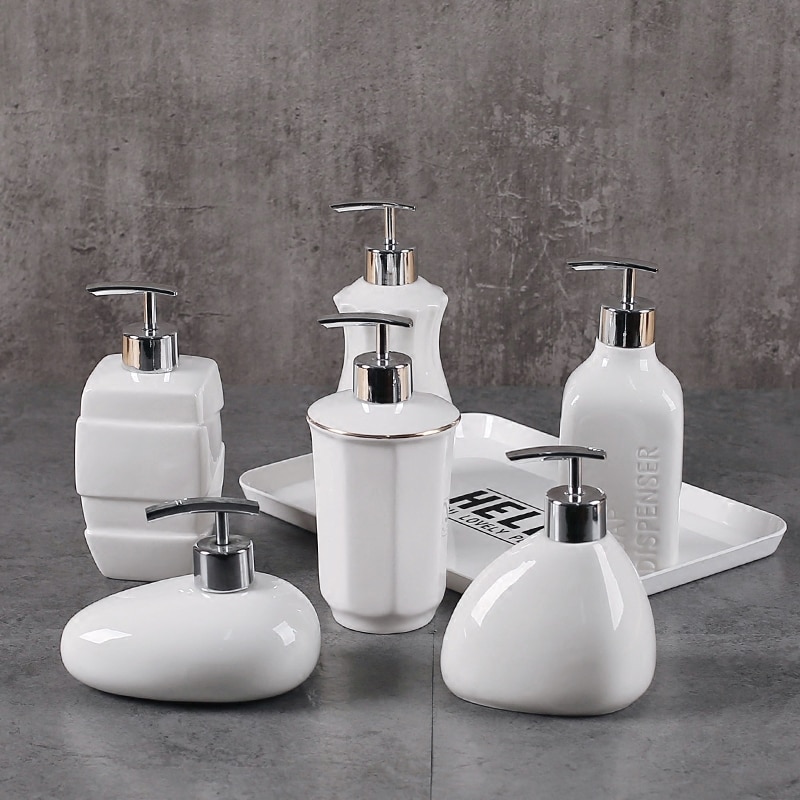 White Ceramic Soap Dispenser White Ceramic Soap Dispenser