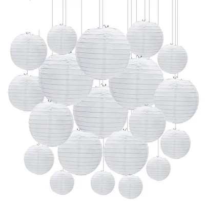 White Chinese Paper Lanterns (30 pcs) White Chinese Paper Lanterns (30 pcs)