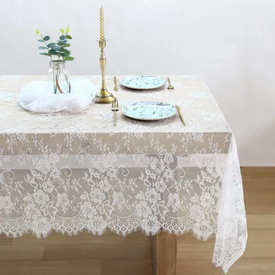 White Decor Lace Tablecloth White Decor Lace Tablecloth