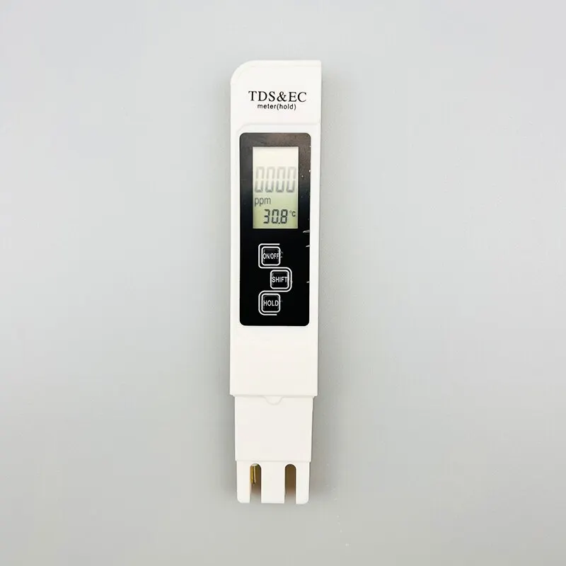 White Digital Water Quality Tester TDS EC Meter Range 0 to 9990 Multifunctional Water Purity Temperature TEMP PPM Tester White Digital Water Quality Tester TDS EC Meter Range 0 to 9990 Multifunctional Water Purity Temperature TEMP PPM Tester