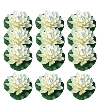 White EVA Artificial Floating Flowers (12pcs) White EVA Artificial Floating Flowers (12pcs)