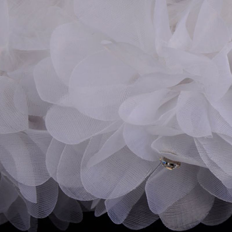 White Fabric Lace Flower Basket for Wedding White Fabric Lace Flower Basket for Wedding