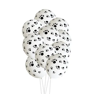 White Paw Print Balloons (10pcs) White Paw Print Balloons (10pcs)