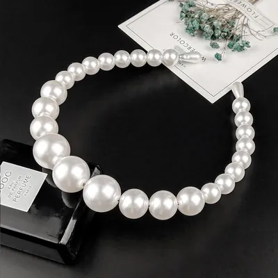 White Pearl Headband Hair Accessory
