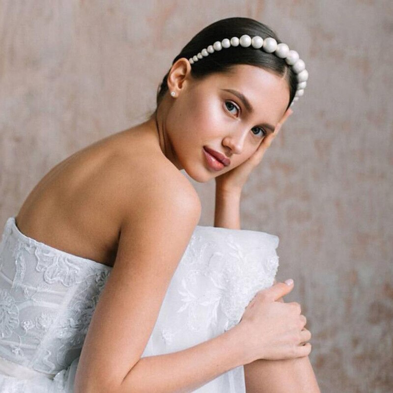 White Pearl Headband Hair Accessory