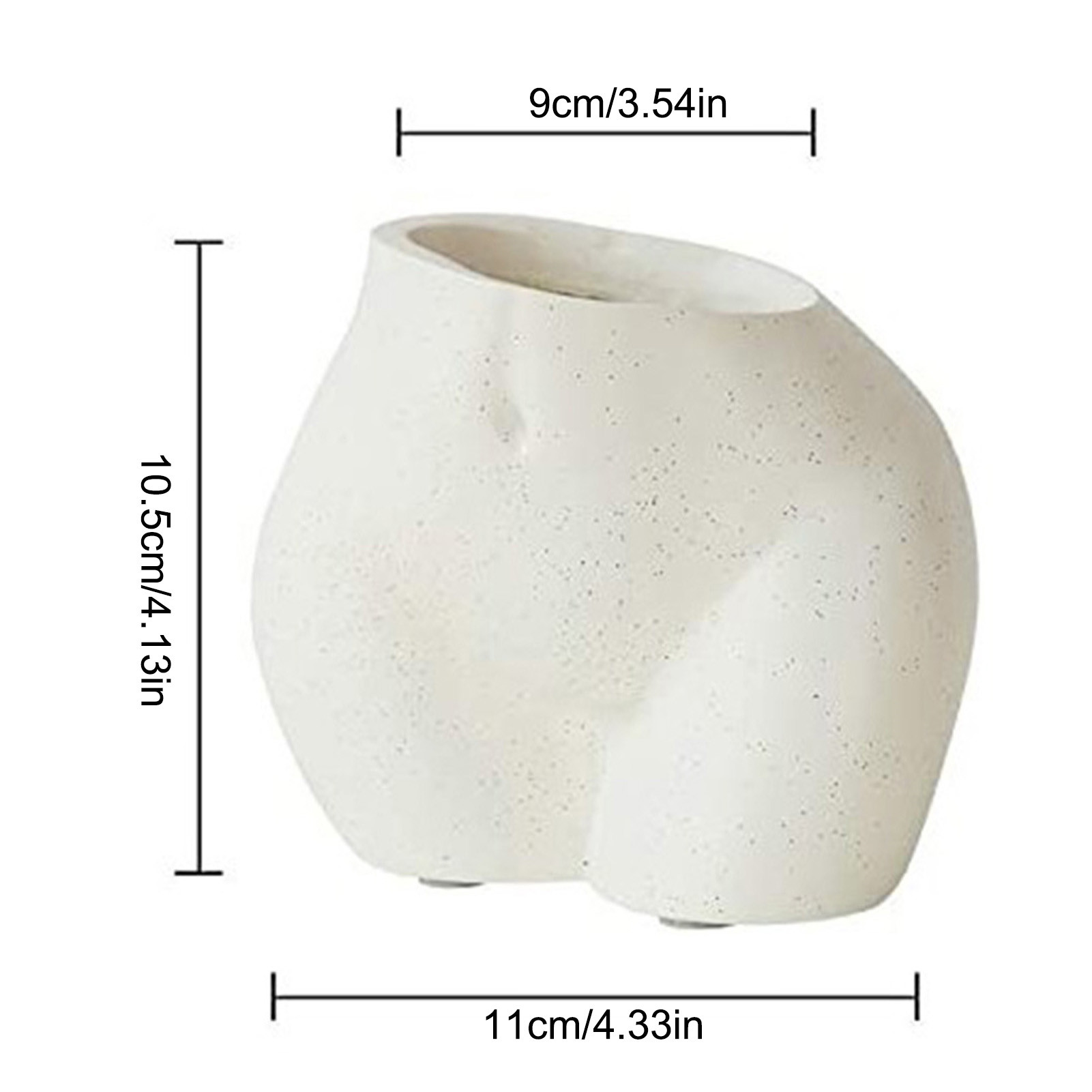 White Resin Female Body Plant Pot White Resin Female Body Plant Pot