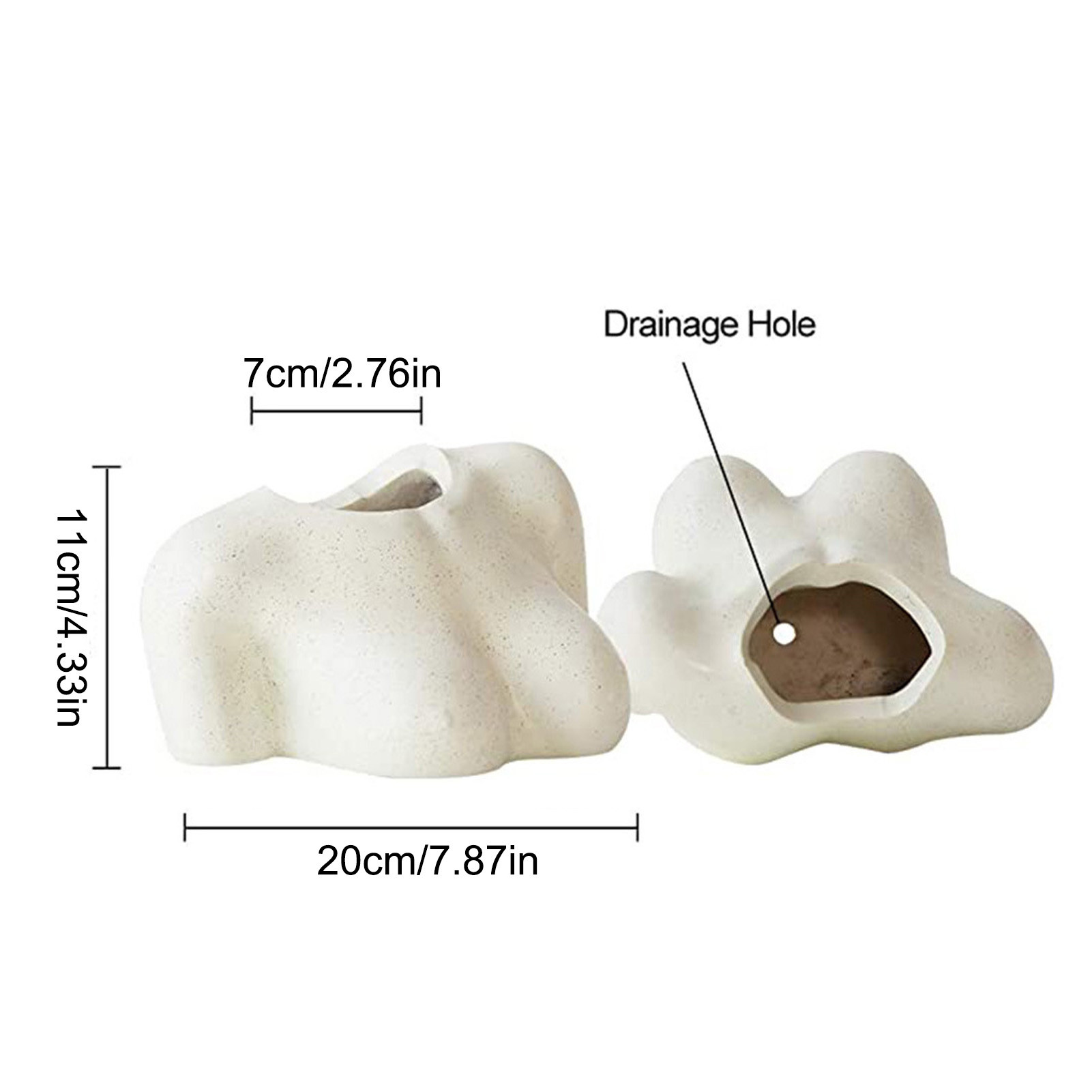 White Resin Female Body Plant Pot White Resin Female Body Plant Pot