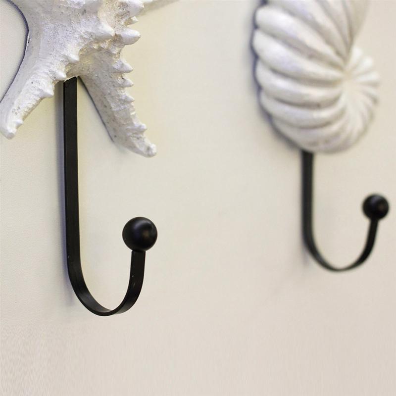 White Resin Sea Shell Hooks (3pc) White Resin Sea Shell Hooks (3pc)