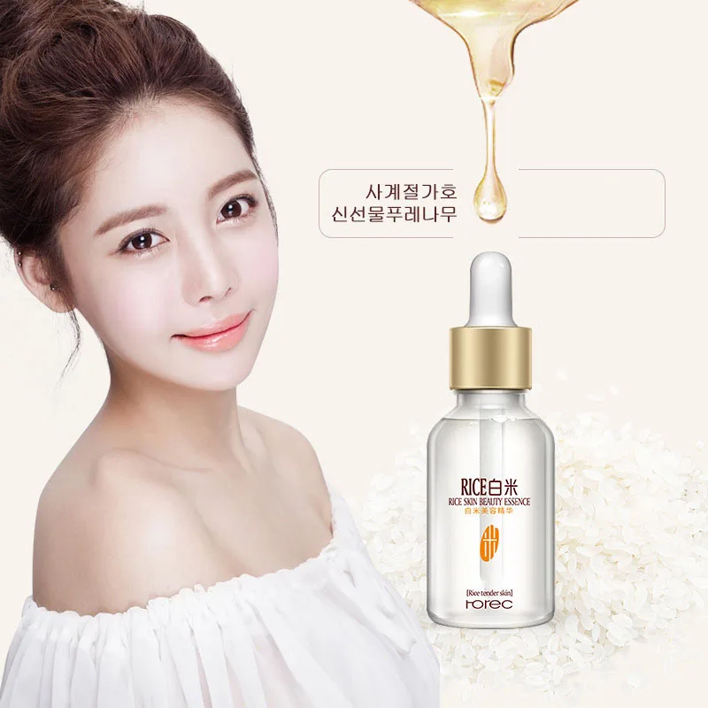 White Rice Whitening Serum Face Moisturizing Firm Bright Cream Anti Wrinkle Anti Aging Face Fine Lines Acne Treatment