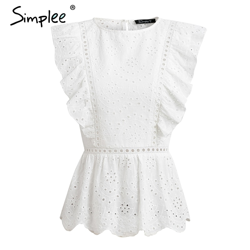 White Summer Top Ladies' Blouse