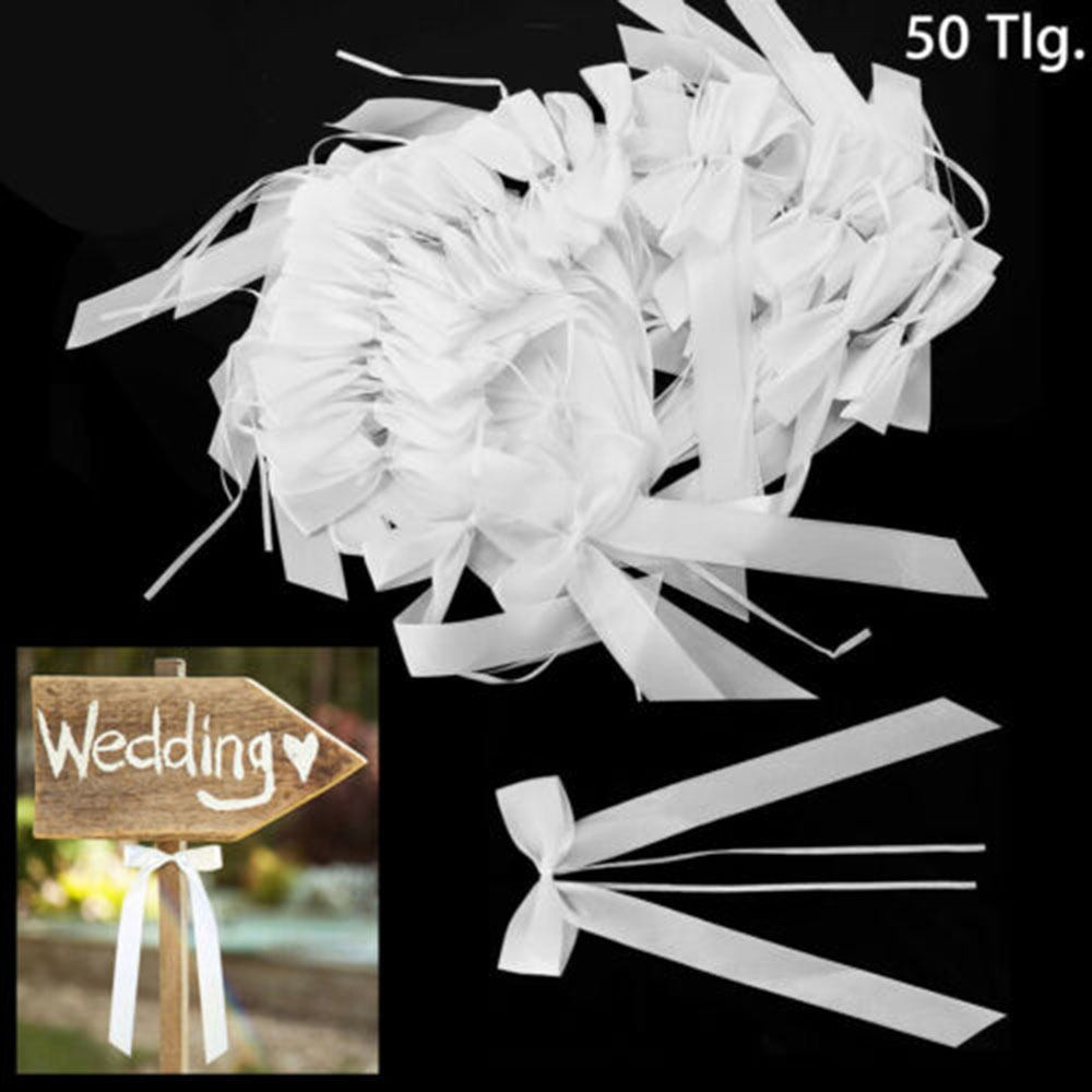 White Wedding Car Bows (50Pcs) White Wedding Car Bows (50Pcs)