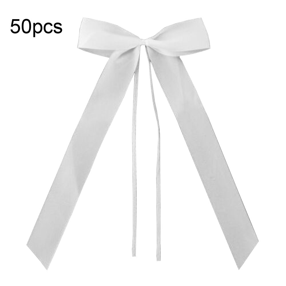 White Wedding Car Bows (50Pcs) White Wedding Car Bows (50Pcs)