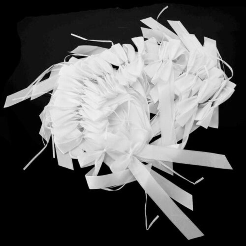 White Wedding Car Bows (50Pcs) White Wedding Car Bows (50Pcs)
