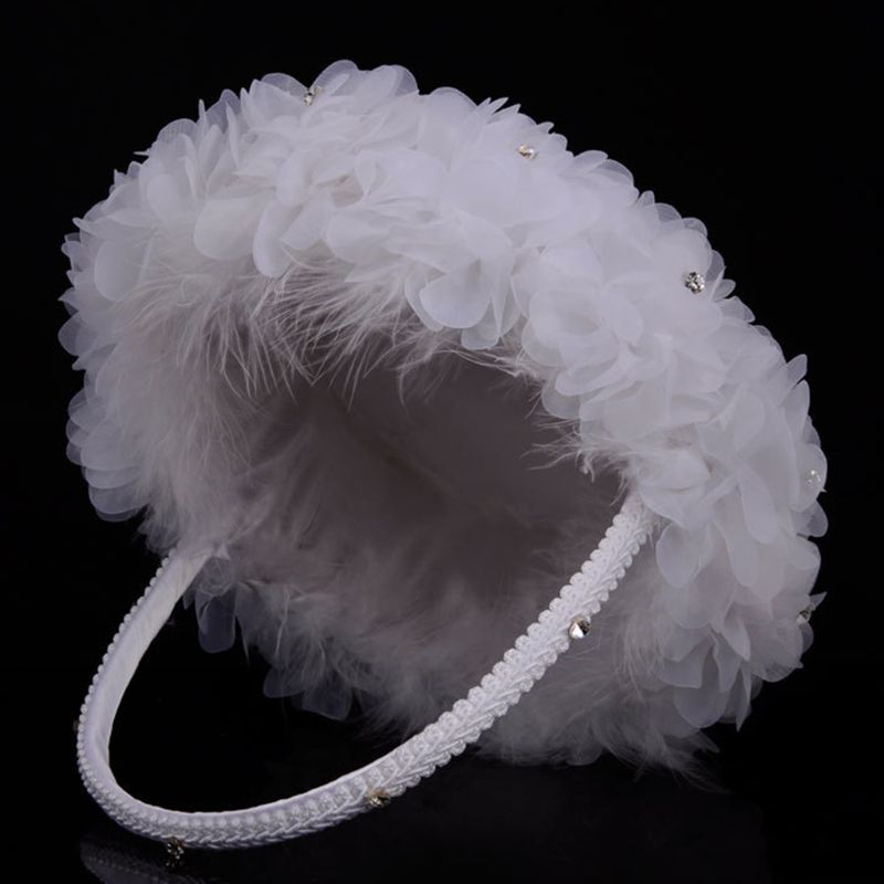 White Wedding Flower Basket White Wedding Flower Basket