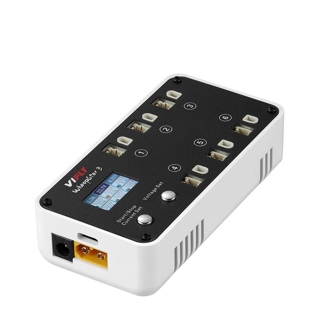 WhoopStor 3 V3 6 Ports 1S LIPO Battery Charger Discharger Storage Function for FPV Tinywhoop 4.2V 4.35V BT2.0 PH2.0 WhoopStor 3 V3 6 Ports 1S LIPO Battery Charger Discharger Storage Function for FPV Tinywhoop 4.2V 4.35V BT2.0 PH2.0