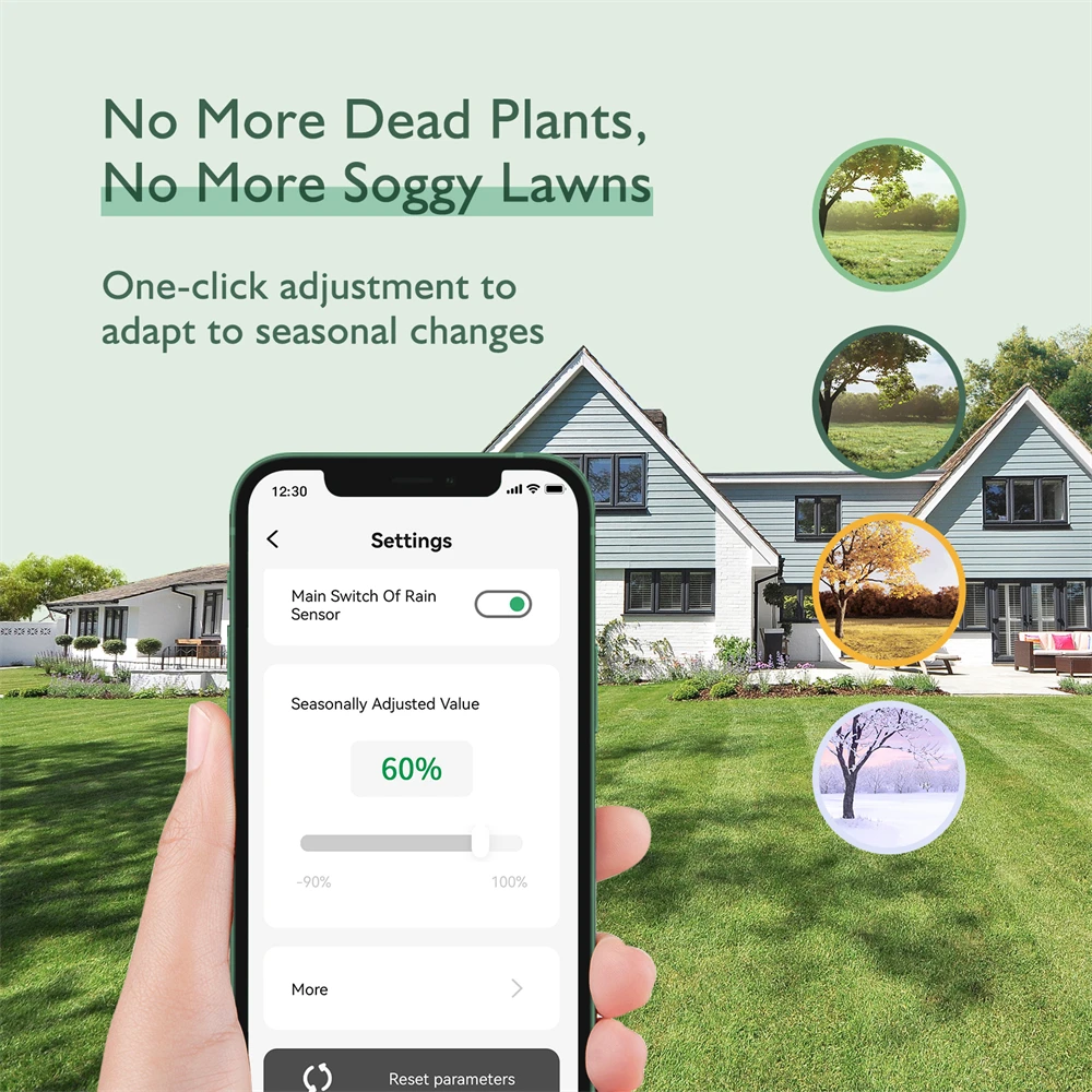 Wi-Fi Smart Sprinkler Controller Programmable 8 Zones Indoor Outdoor Irrigation Timer Seasonal Adjust&Rain Skip Free App