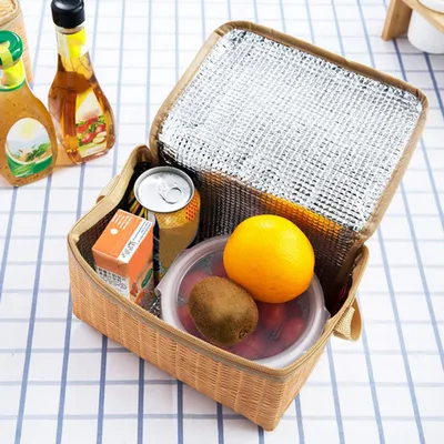 Wicker Baskets Insulated Picnic Bag