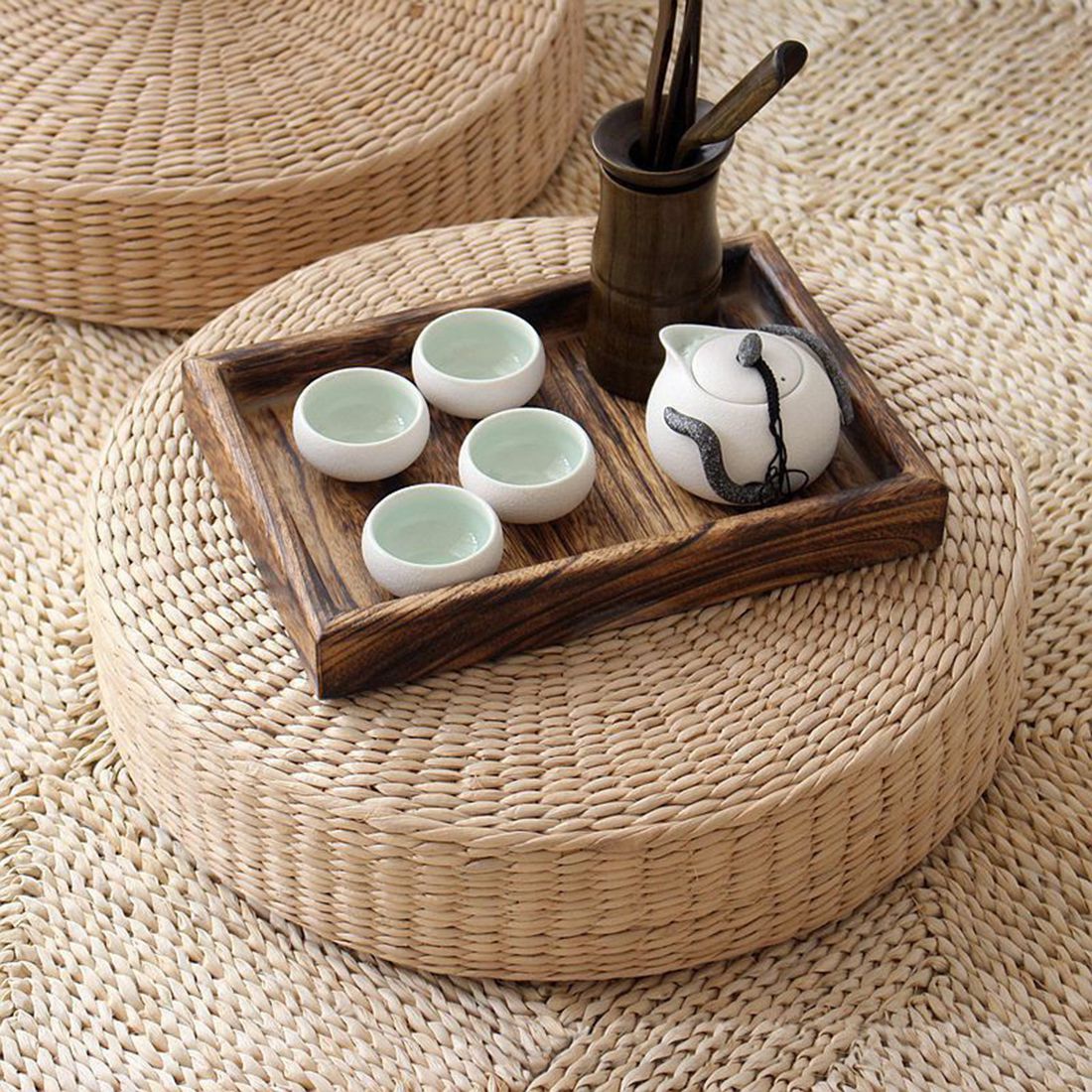 Wicker Cushion Floor Pillow Wicker Cushion Floor Pillow