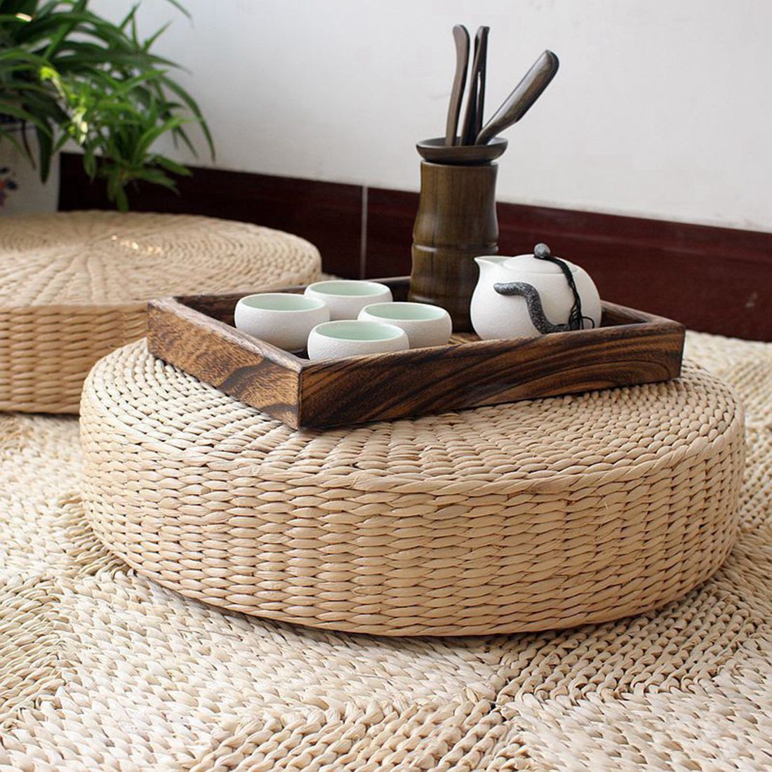 Wicker Cushion Floor Pillow Wicker Cushion Floor Pillow