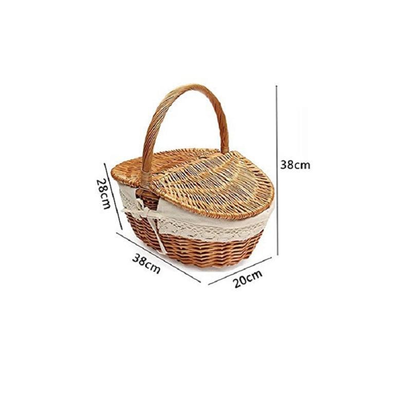 Wicker Picnic Basket with Inner Liner