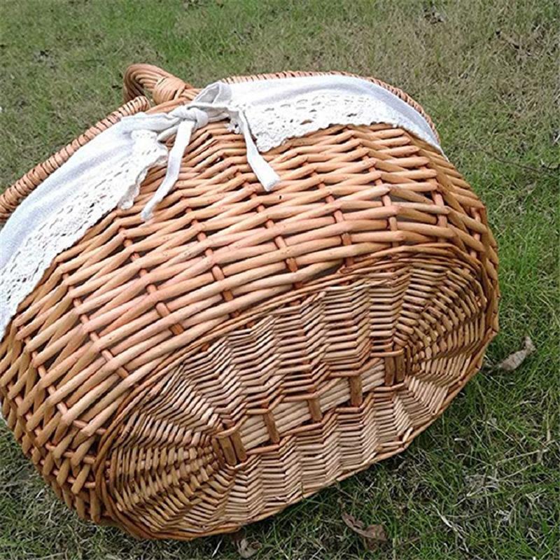 Wicker Picnic Basket with Inner Liner