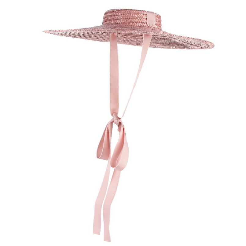 Wide Brim Sun Hat with Ribbon Tie