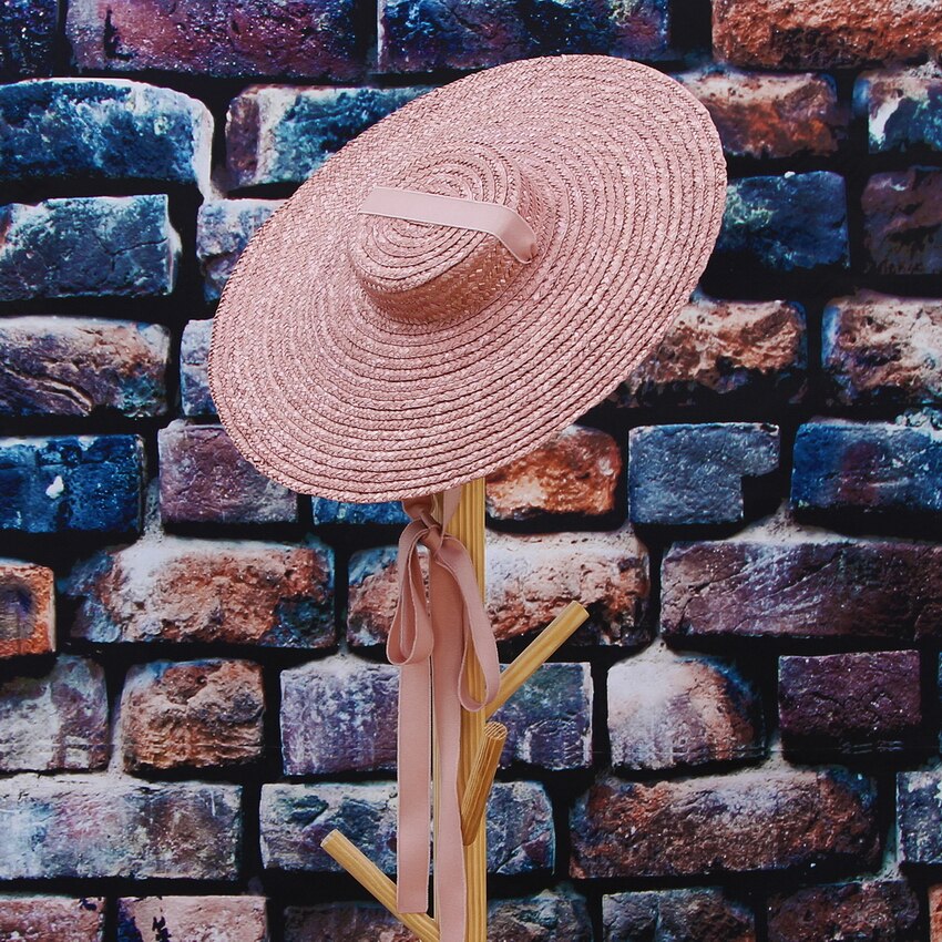 Wide Brim Sun Hat with Ribbon Tie