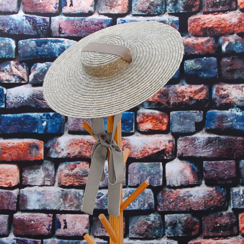 Wide Brim Sun Hat with Ribbon Tie