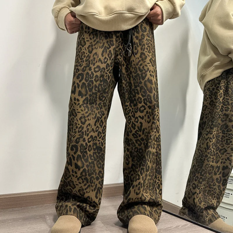 Wide Leg Mens Leopard Print Pants Wide Leg Mens Leopard Print Pants