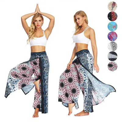 Wide Leg Yoga Pants Printed Bohemian Pants Wide Leg Yoga Pants Printed Bohemian Pants