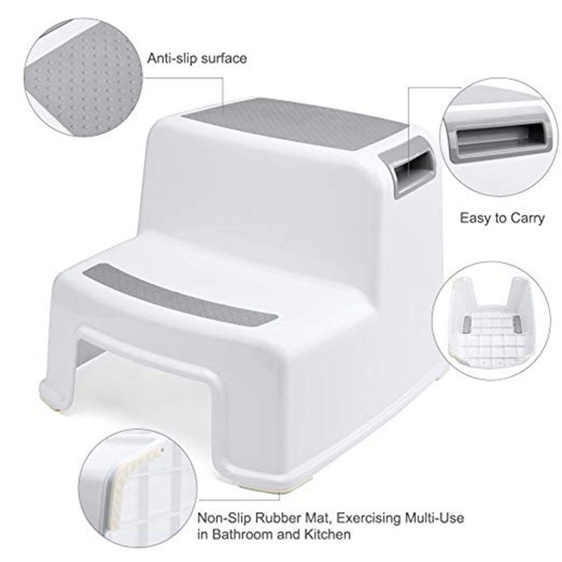 Wide Plastic Step Stool for Kids