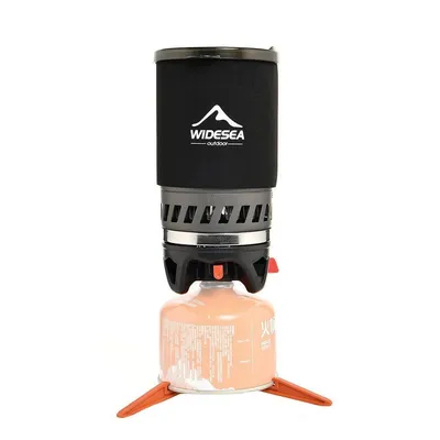 Widesea Camping Cooking System with Heat Exchanger Outdoor Gas Stove Burner Tourist Coffee Pot Cup Cookware Tableware Widesea Camping Cooking System with Heat Exchanger Outdoor Gas Stove Burner Tourist Coffee Pot Cup Cookware Tableware