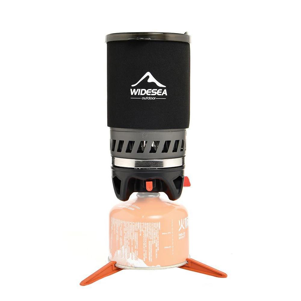 Widesea Camping Cooking System with Heat Exchanger Outdoor Gas Stove Burner Tourist Coffee Pot Cup Cookware Tableware Widesea Camping Cooking System with Heat Exchanger Outdoor Gas Stove Burner Tourist Coffee Pot Cup Cookware Tableware