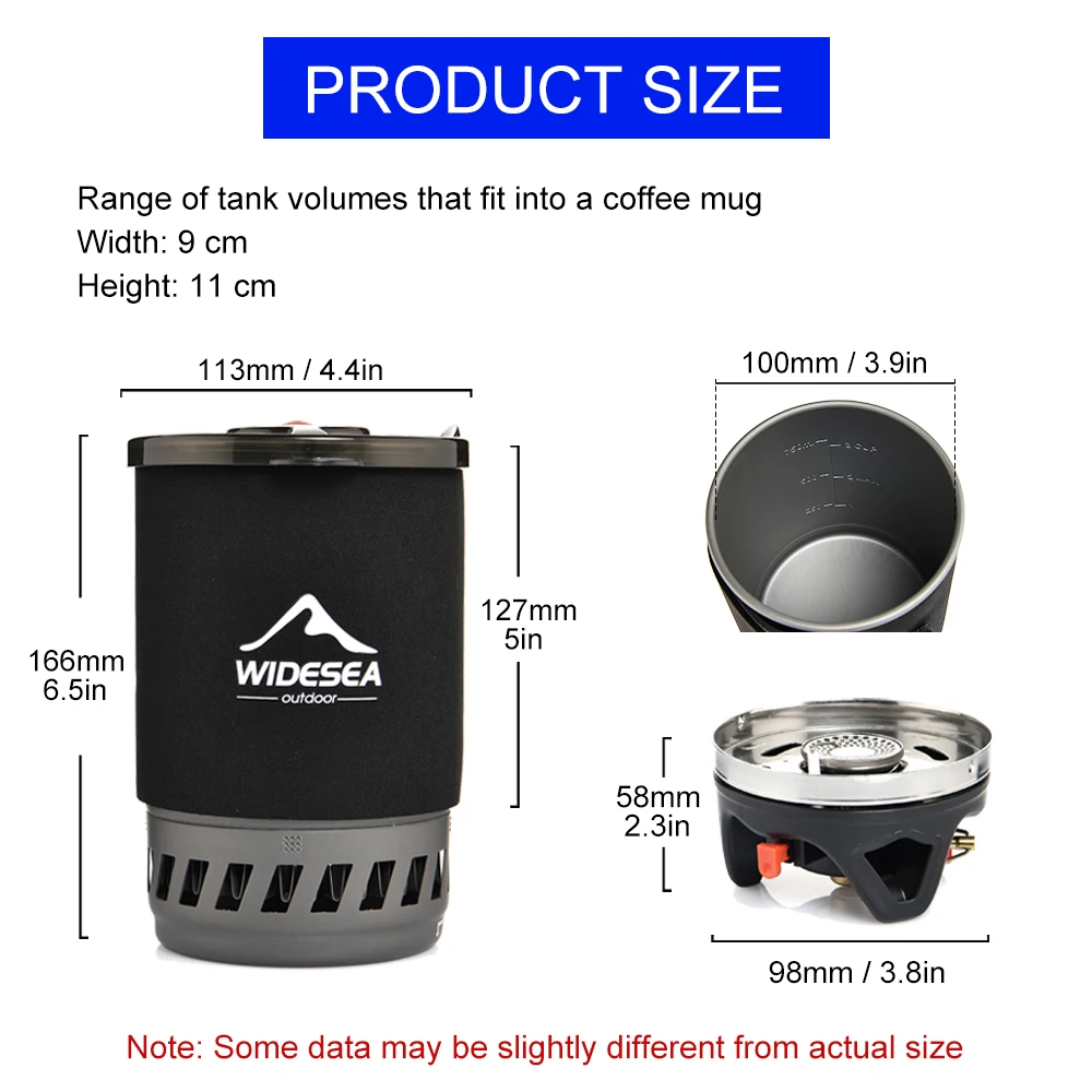 Widesea Camping Cooking System with Heat Exchanger Outdoor Gas Stove Burner Tourist Coffee Pot Cup Cookware Tableware Widesea Camping Cooking System with Heat Exchanger Outdoor Gas Stove Burner Tourist Coffee Pot Cup Cookware Tableware