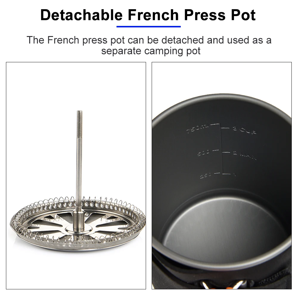 Widesea Camping Cooking System with Heat Exchanger Outdoor Gas Stove Burner Tourist Coffee Pot Cup Cookware Tableware Widesea Camping Cooking System with Heat Exchanger Outdoor Gas Stove Burner Tourist Coffee Pot Cup Cookware Tableware