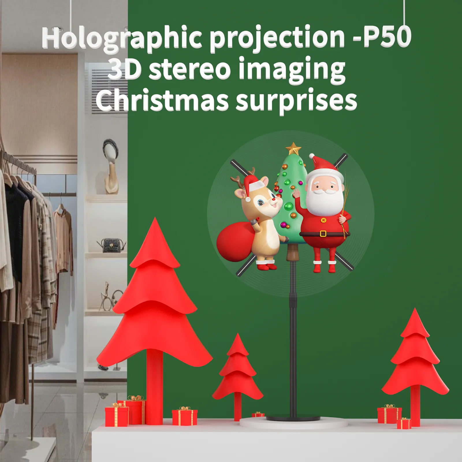 Wifi Holographic Fan 3D Advertising Machine 576 LED Sign Neon Smart HD Player Support Video Picture Logo Holographic Wifi Holographic Fan 3D Advertising Machine 576 LED Sign Neon Smart HD Player Support Video Picture Logo Holographic