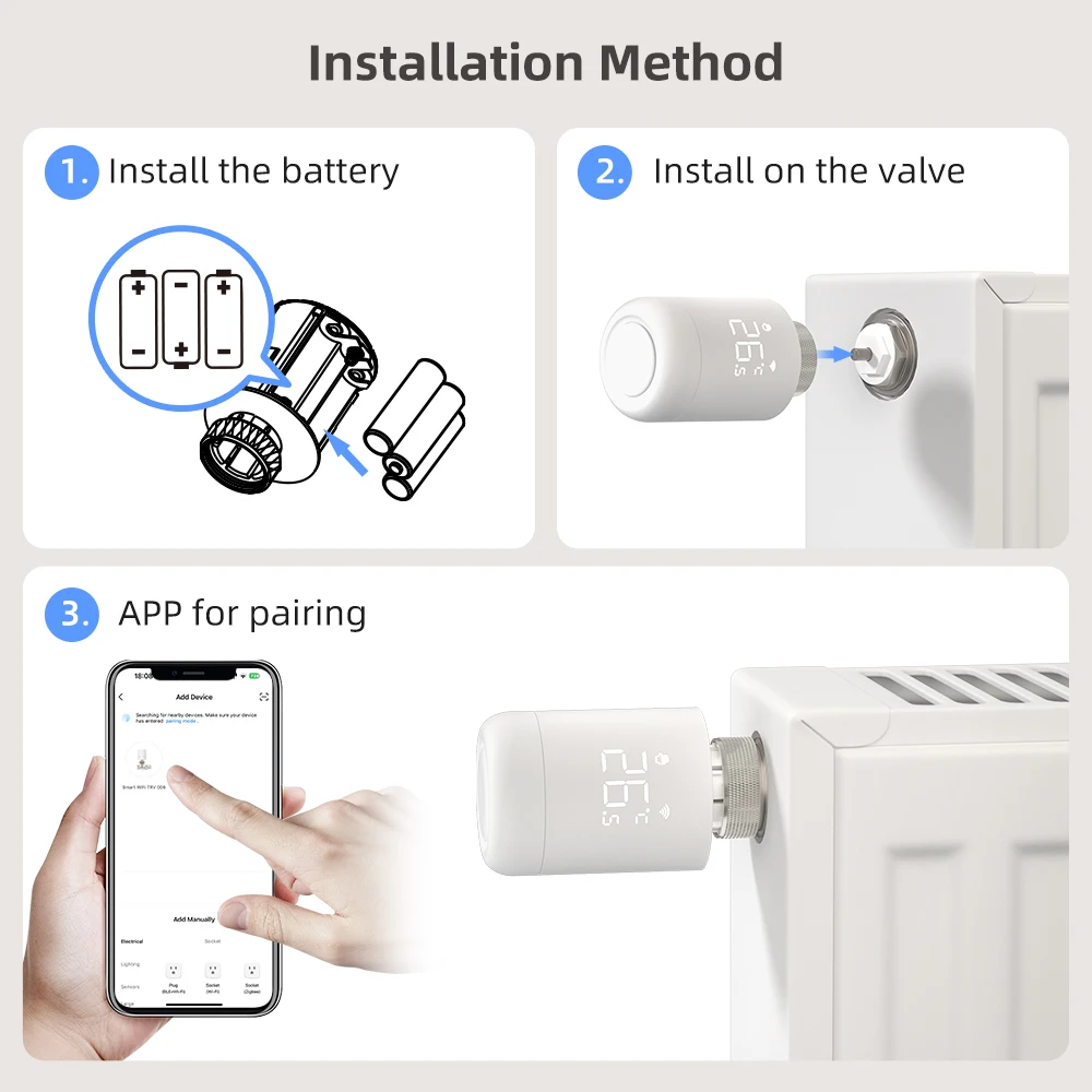 Wifi TRV Radiator Actuator Valve Thermostatic Radiator Valve Temperature Controller Support Alexa Google Home Wifi TRV Radiator Actuator Valve Thermostatic Radiator Valve Temperature Controller Support Alexa Google Home