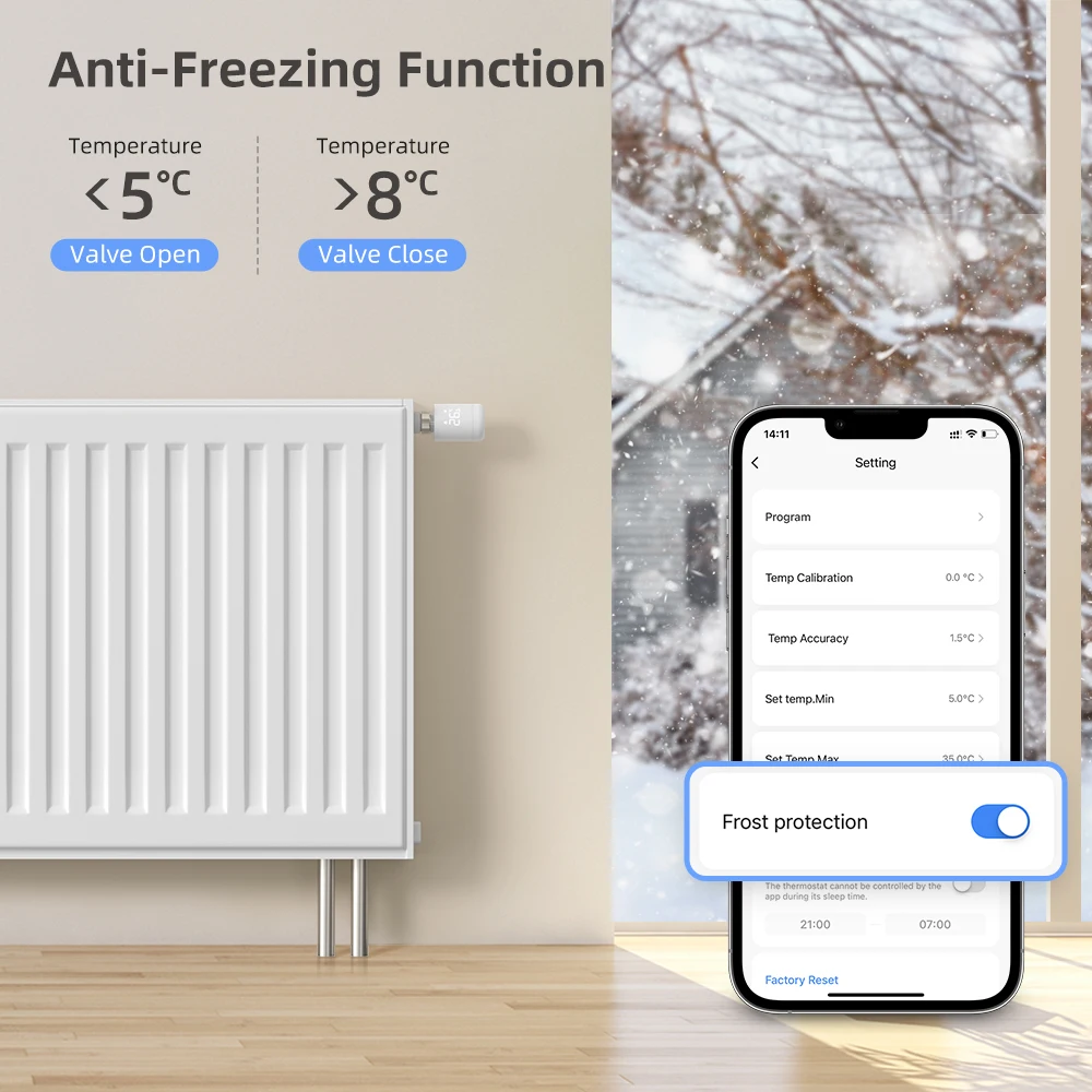 Wifi TRV Radiator Actuator Valve Thermostatic Radiator Valve Temperature Controller Support Alexa Google Home Wifi TRV Radiator Actuator Valve Thermostatic Radiator Valve Temperature Controller Support Alexa Google Home