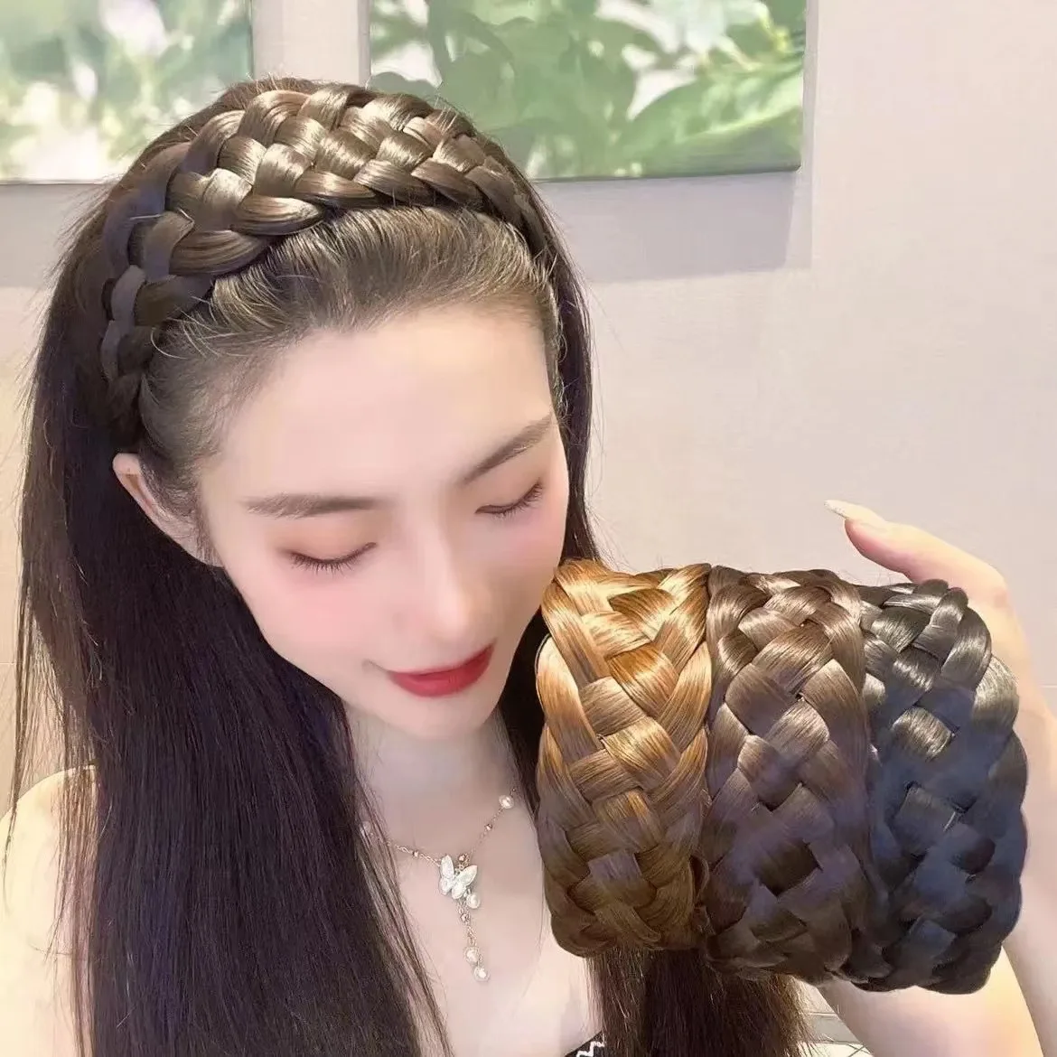Wig Braided Headband Five-strand Braided Wide-brimmed Hairband Women's Hair Accessories Wig Braided Headband Five-strand Braided Wide-brimmed Hairband Women's Hair Accessories