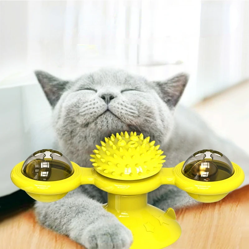 Windmill Cat Toy Interactive Pet Toys for Cats Puzzle Cat Game Toy With Whirligig Turntable for Kitten Brush Teeth Pet Windmill Cat Toy Interactive Pet Toys for Cats Puzzle Cat Game Toy With Whirligig Turntable for Kitten Brush Teeth Pet