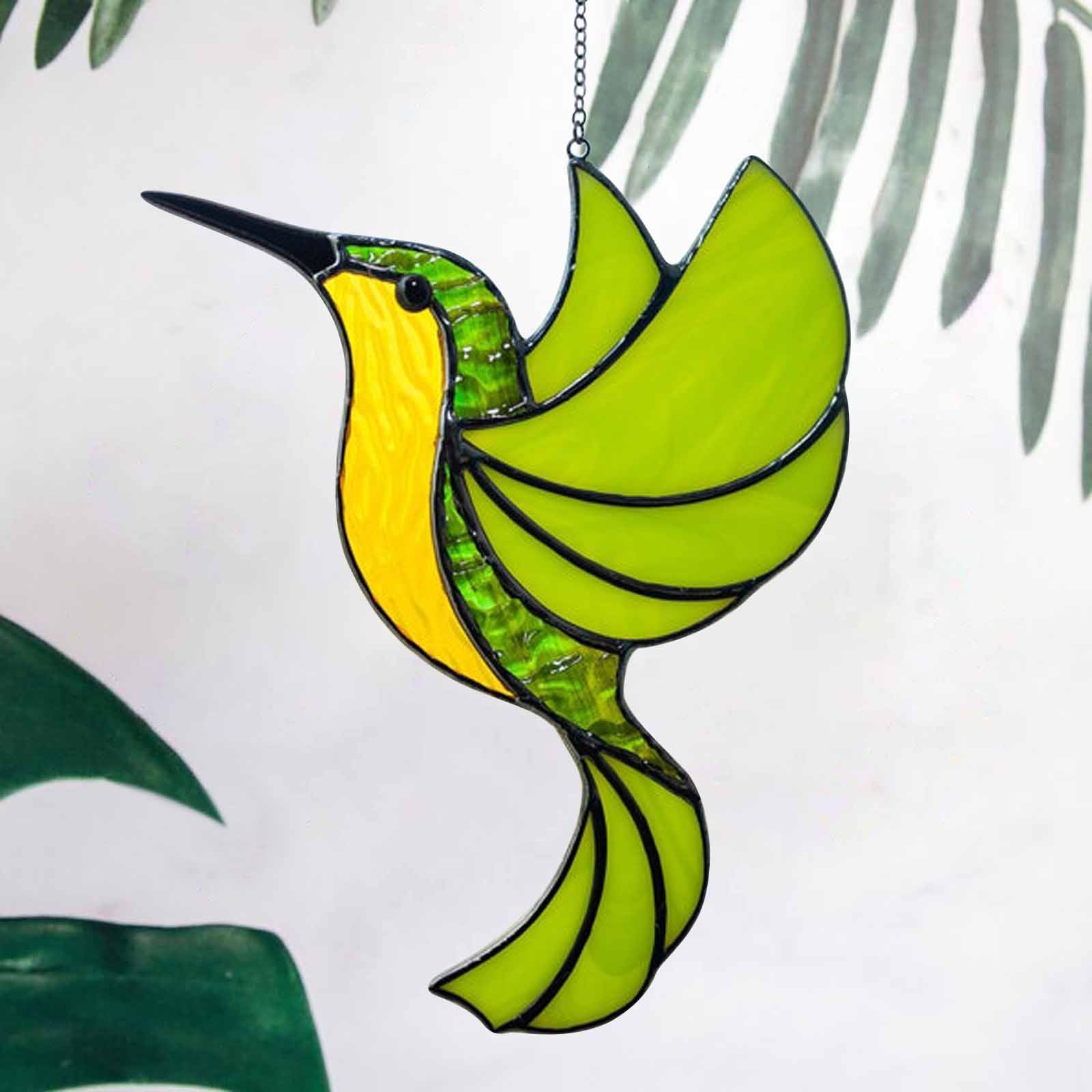Window Stained Glass Hummingbird Suncatcher Window Stained Glass Hummingbird Suncatcher