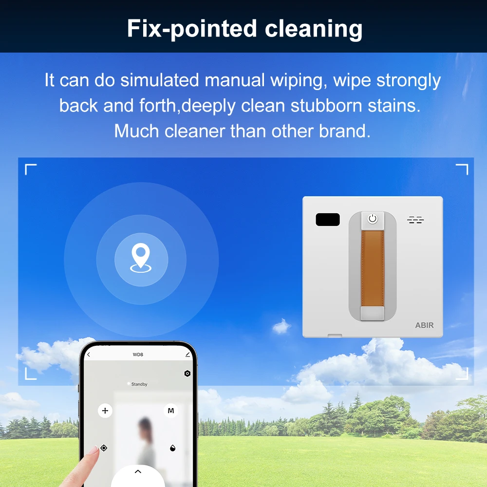 Window Vacuum Robot Cleaner Dual Ultrasonic Spray AI intelligent Wiping Updated Laser Smart Home Glass Wall Washing