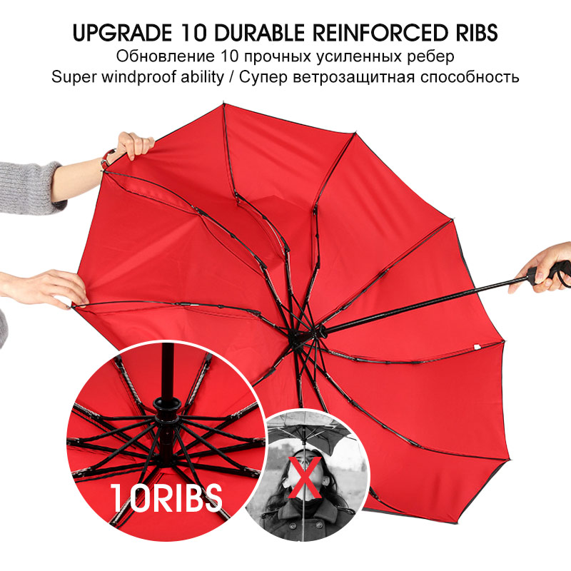 Windproof Double Automatic Folding Umbrella Female Male Ten Bone Car Luxury Large Business Umbrellas Windproof Double Automatic Folding Umbrella Female Male Ten Bone Car Luxury Large Business Umbrellas