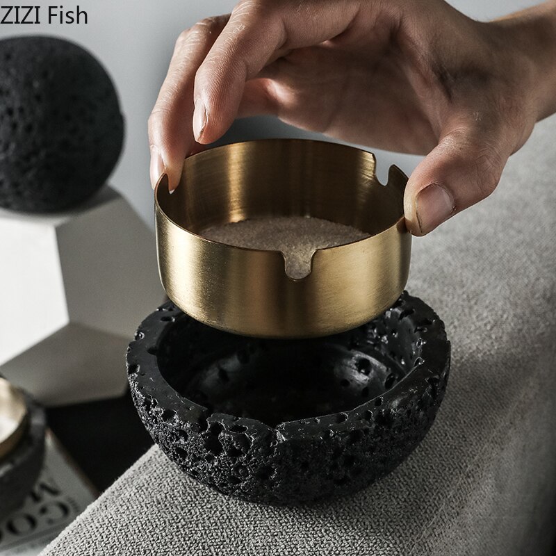 Windproof Portable Stone Ashtray