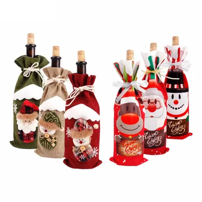 Wine Bag Christmas Bottle Cover Wine Bag Christmas Bottle Cover
