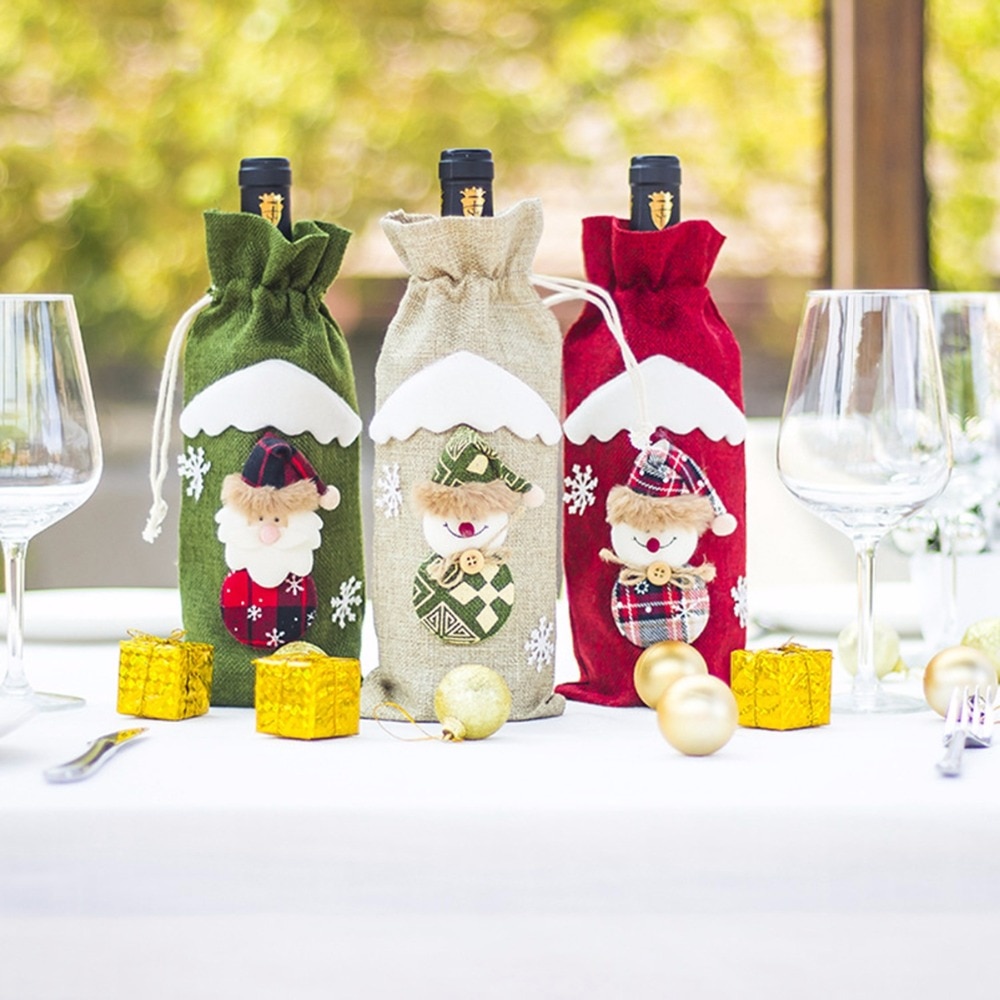 Wine Bag Christmas Bottle Cover Wine Bag Christmas Bottle Cover
