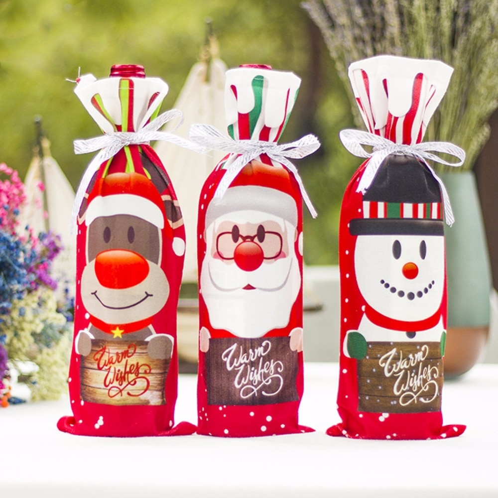 Wine Bag Christmas Bottle Cover Wine Bag Christmas Bottle Cover